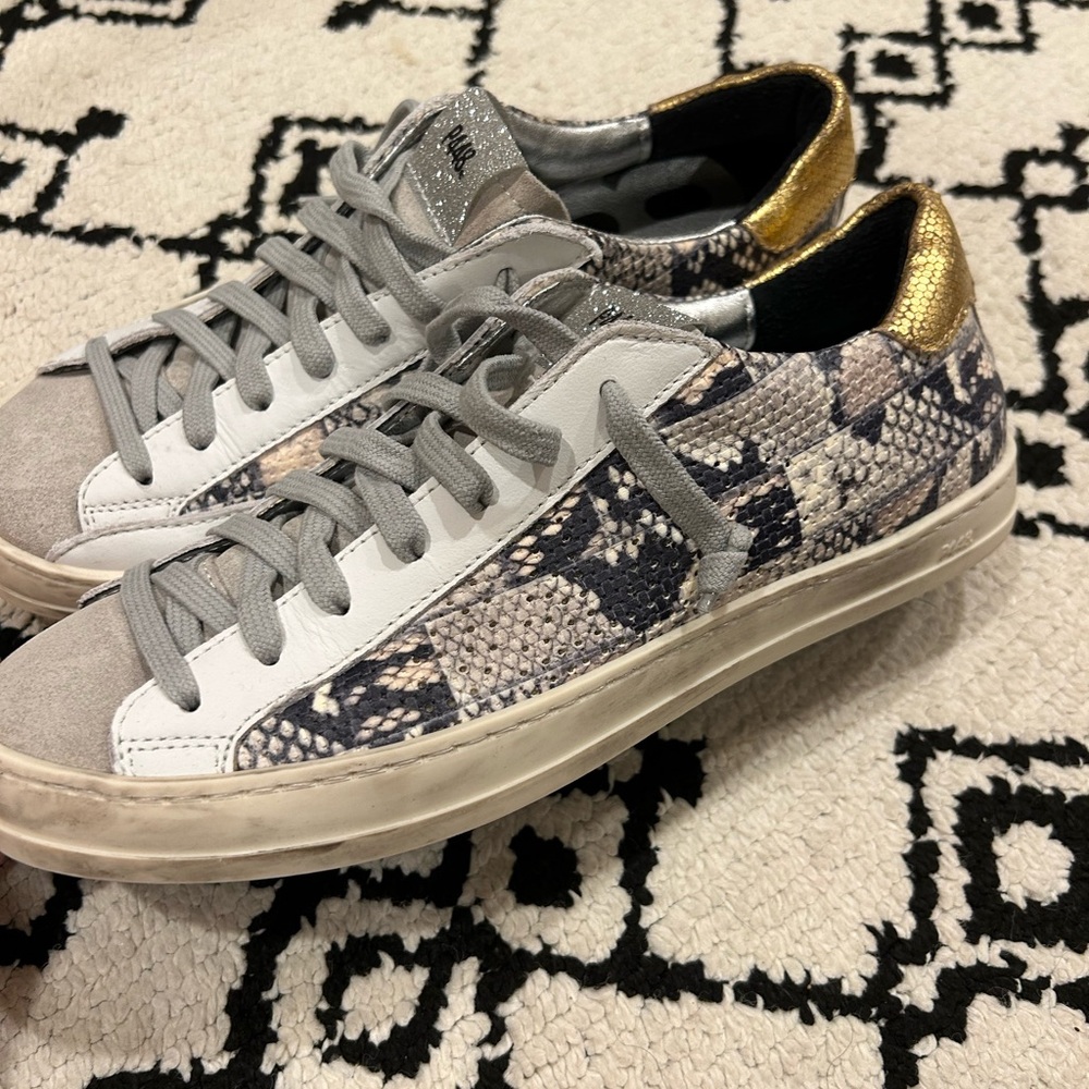 John W Picasso P448 snakeskin sneakers
